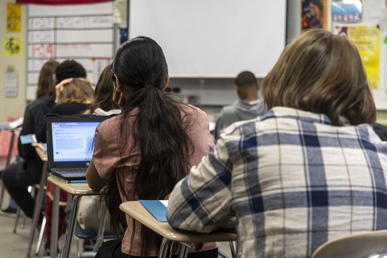 Kids in a classroom. 