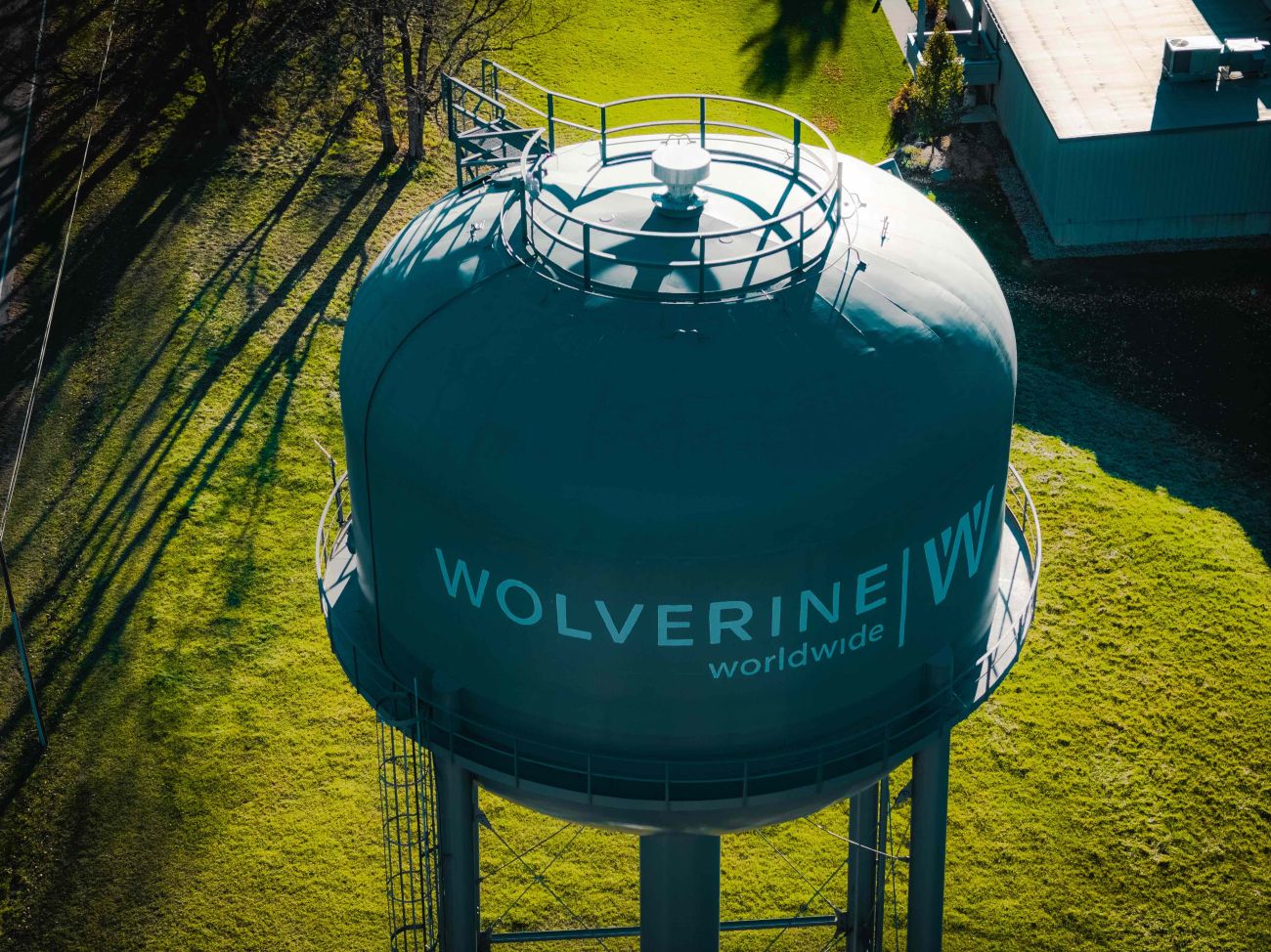 Wolverine Worldwide water tower. 