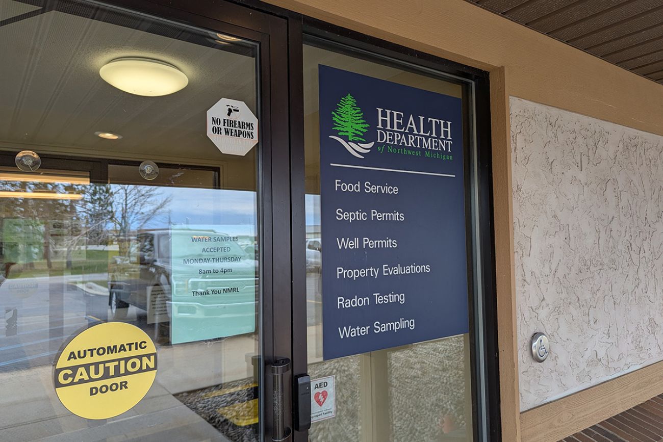 Door for the Health Department of Northwest Michigan. 