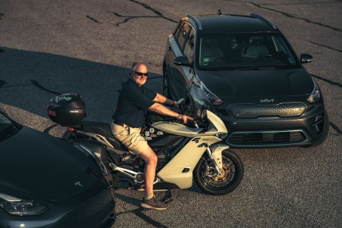 Man on motorcycle
