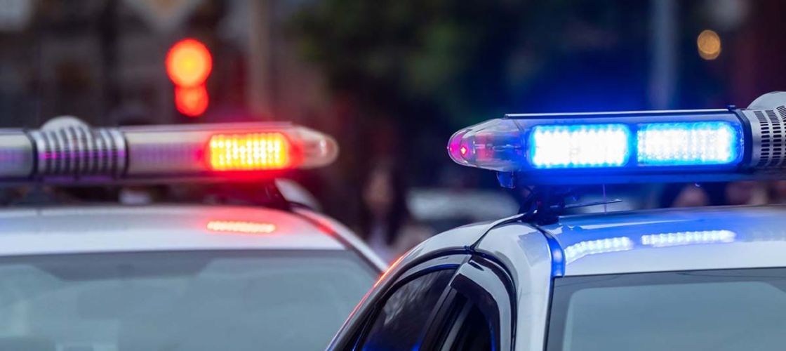 Police car lights